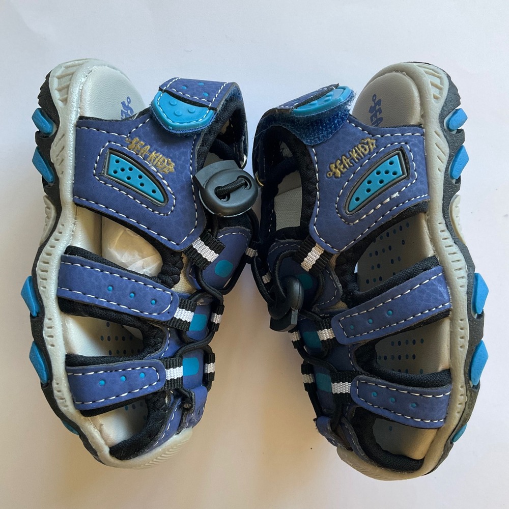 NWOT Sea Kids 6 Toddler Sport Water Sandals Closed Toe Bungee Strap Unisex Beach